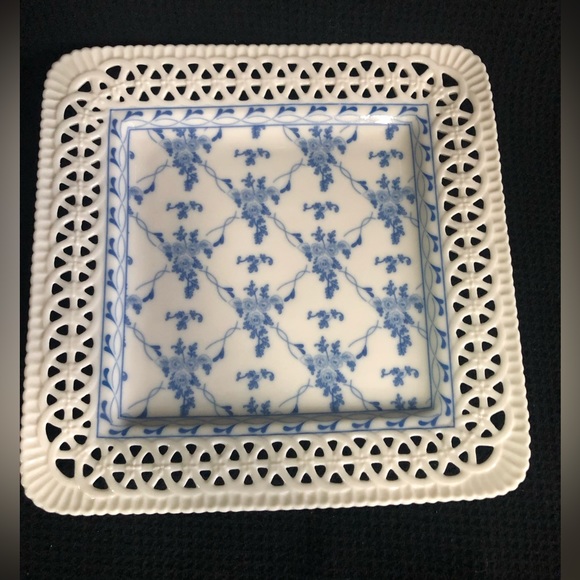 Rose Brocade Square Platter by Skye McGhie - Picture 2 of 4